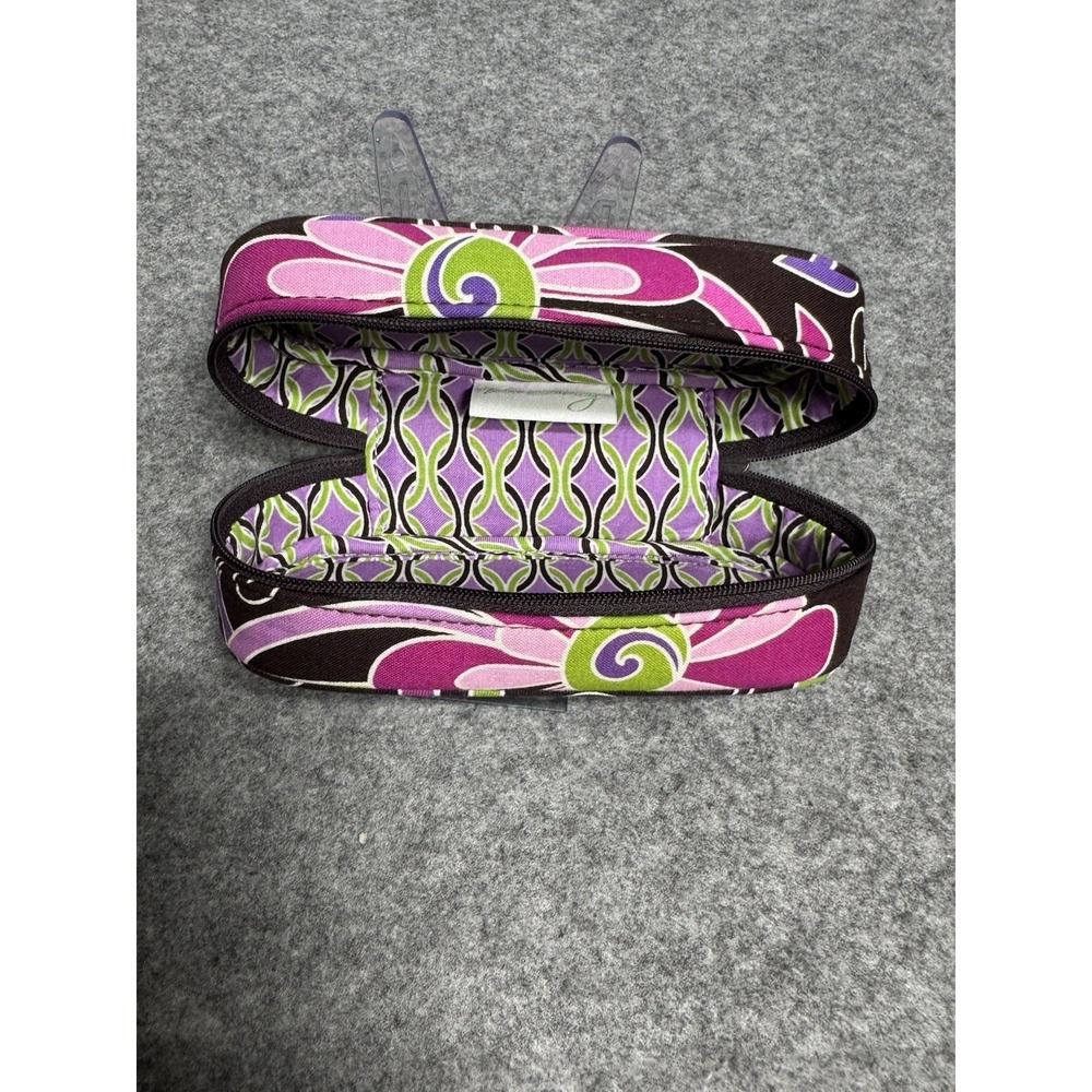 Vera Bradley Purple Punch Floral Quilted Cotton Glass Case Black Purple Pink EUC - Picture 6 of 11